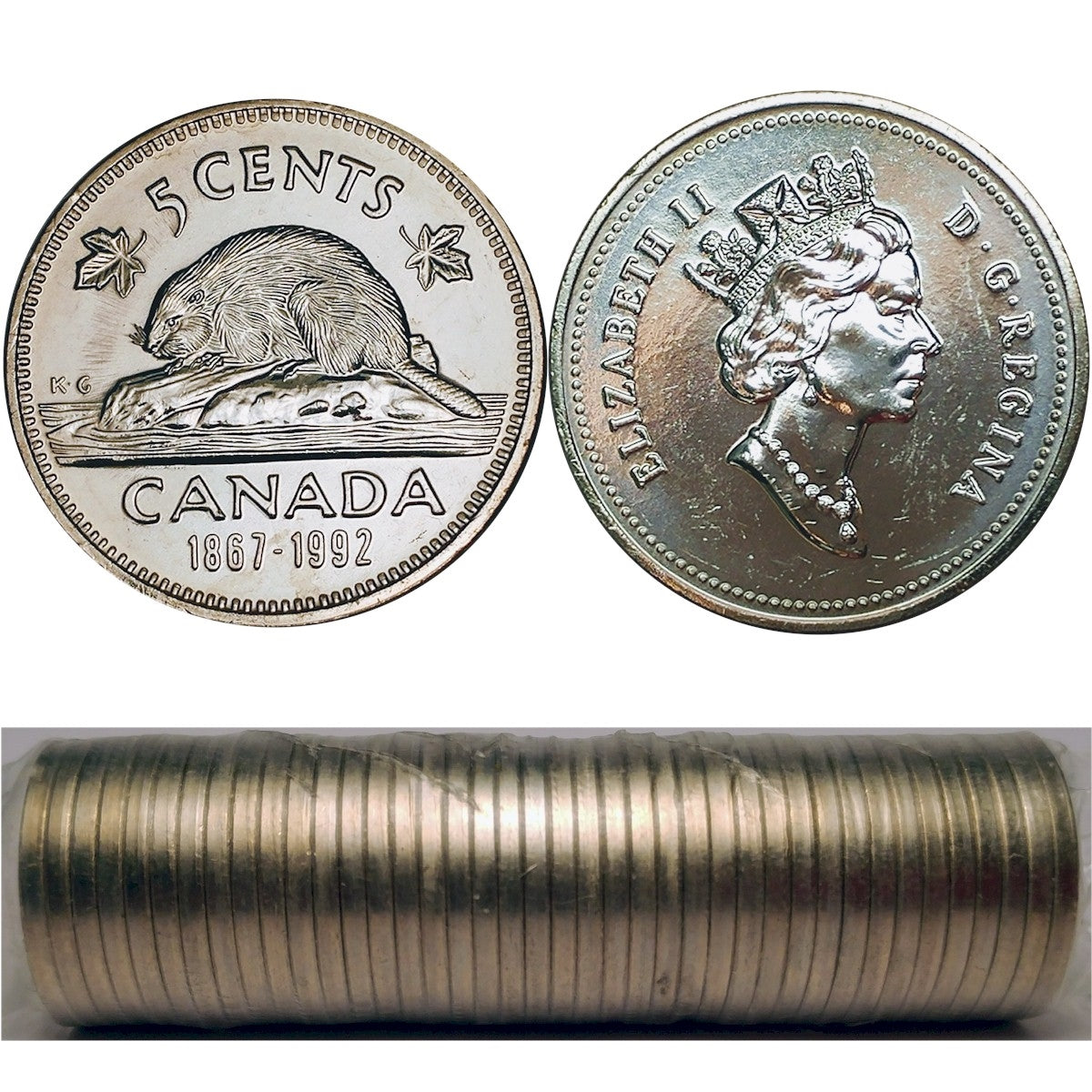 1992 5-CENT WRAP ROLL