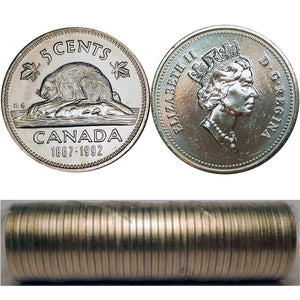 1992 5-CENT WRAP ROLL