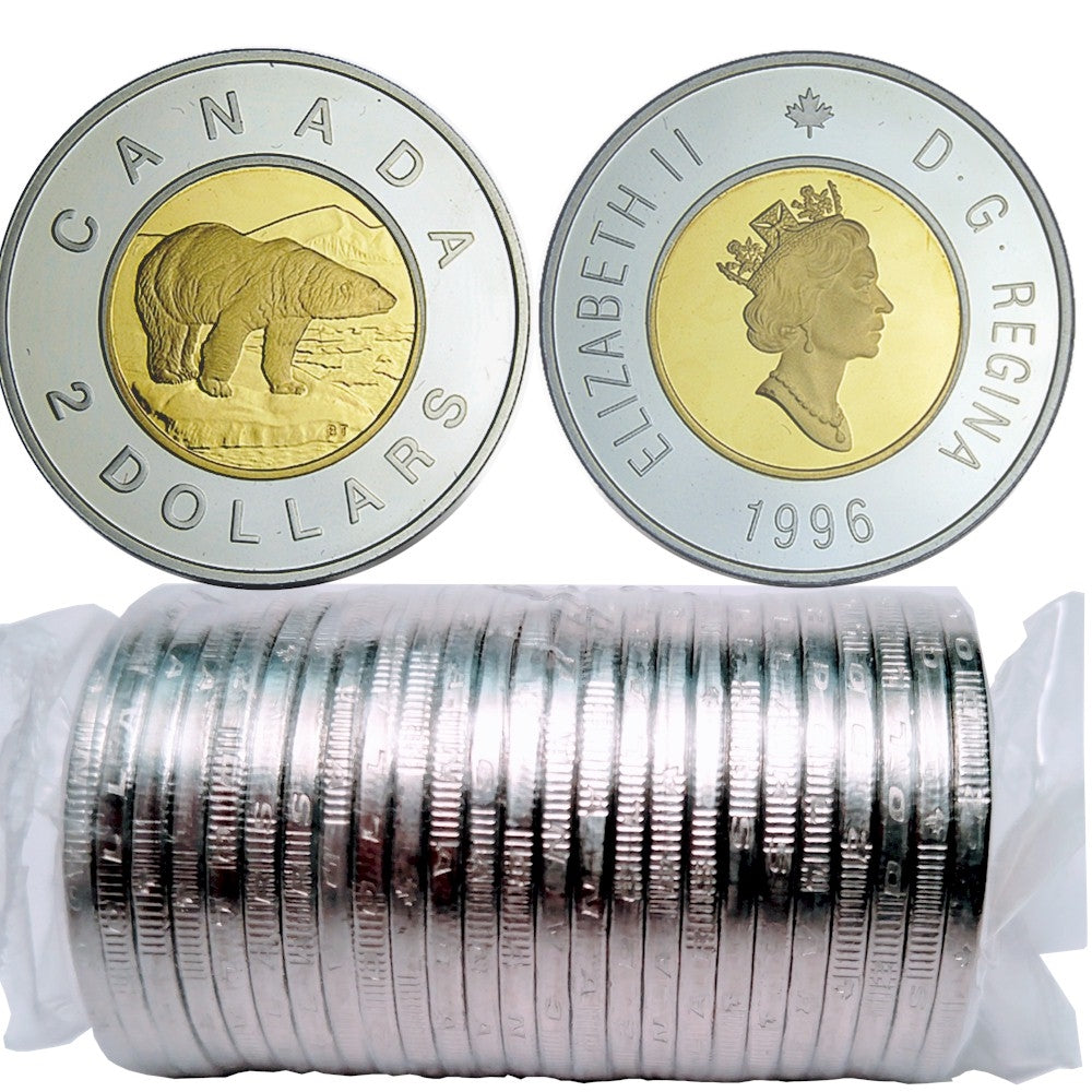 1996 2-DOLLAR POLAR BEAR ROLL