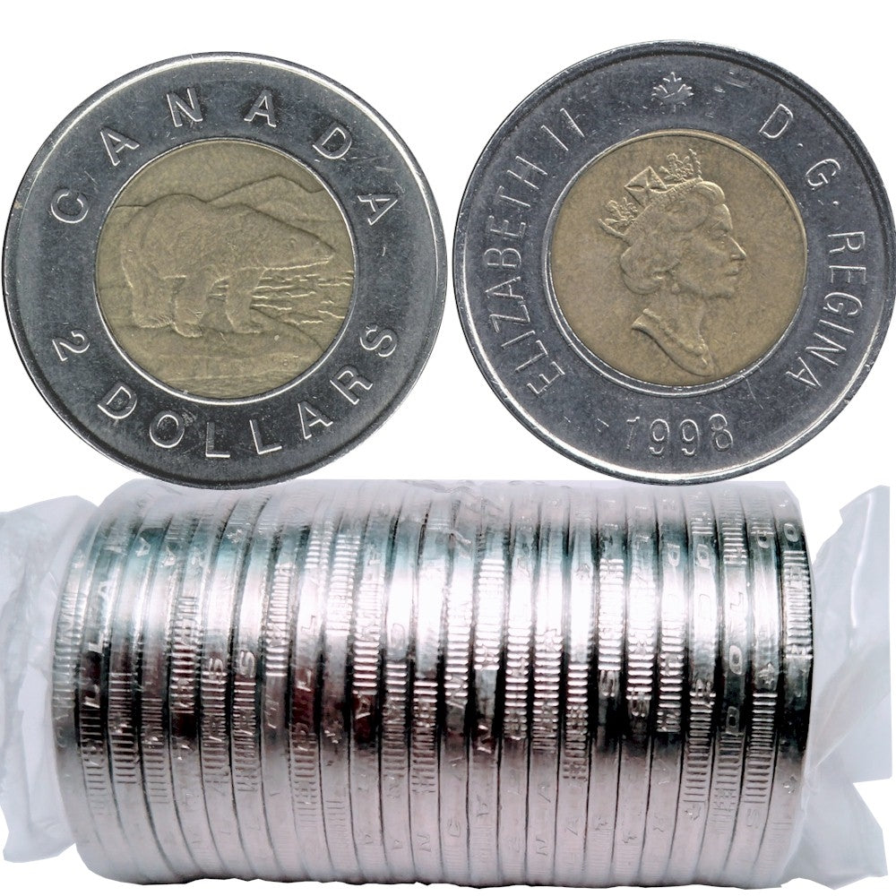 1998 2-DOLLAR POLAR BEAR ROLL