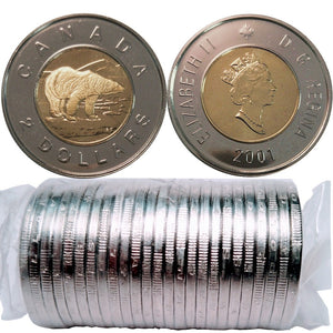 2001 2-DOLLAR POLAR BEAR ROLL
