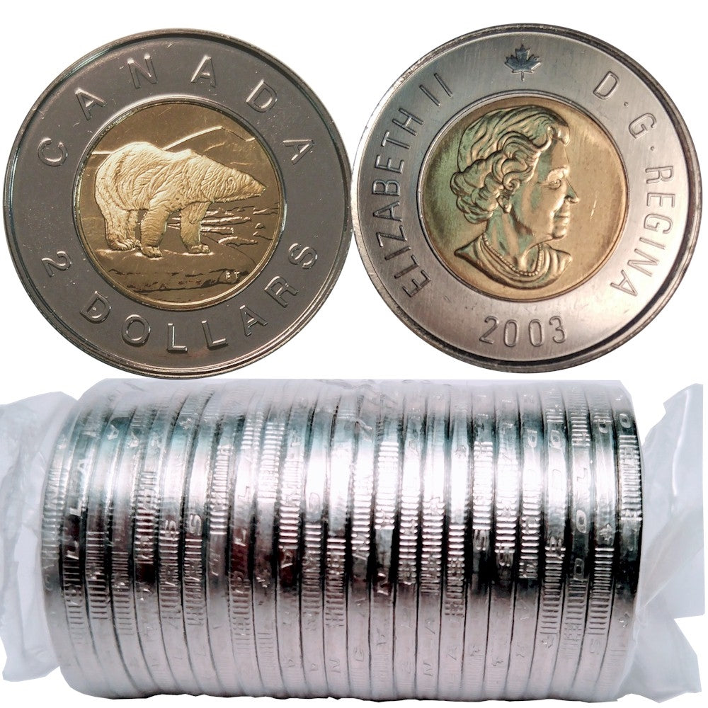 2003 2-DOLLAR POLAR BEAR NEW EFFIGY ROLL