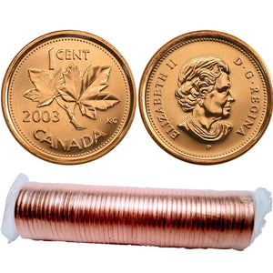 2003 NEW EFFIGY 1-CENT ROLL