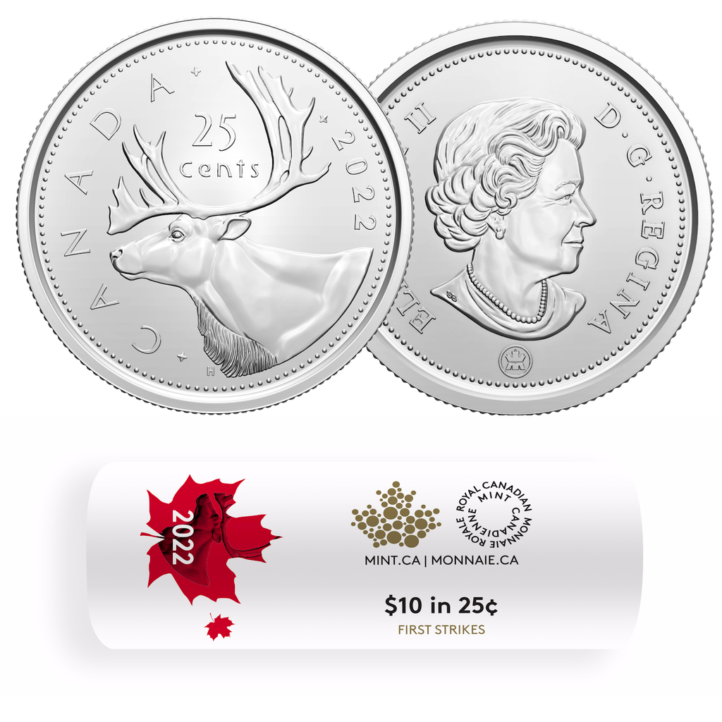 2022 25-CENT CARIBOU SPECIAL WRAP ROLL