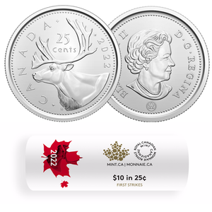 2022 25-CENT CARIBOU SPECIAL WRAP ROLL