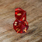 RUBY MULTIFACETED GLASS DICE SET