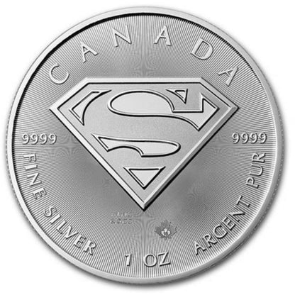 E-TRANSFER ONLY - 1oz. 2016 CANADIAN SUPERMAN'S-SHIELD SILVER COIN