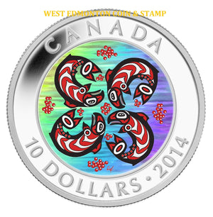 2014 1/2oz $10 FIRST NATIONS ART: SALMON FINE SILVER COIN