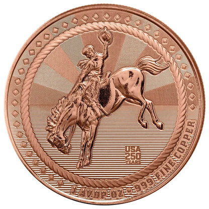 1oz SCOTTSDALE COWBOY WITH 250TH PRIVY COPPER ROUND