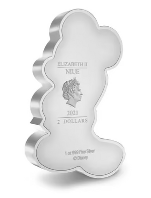 2021 1oz  $2 DISNEY MICKEY MOUSE FINE SILVER COIN