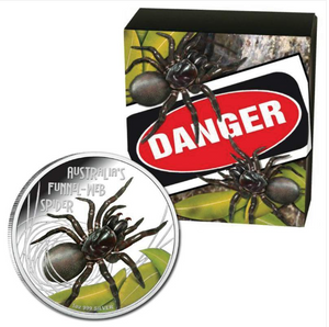 2012 1oz $1 AUSTRALIA'S FUNNEL-WEB SPIDER COIN