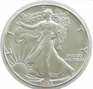 1986 1oz FIRST YEAR ISSUE OF AMERICAN EAGLE SILVER DOLLAR