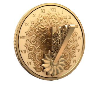 2025 1oz $20 THE GILDED SUNDIAL FINE SILVER COIN