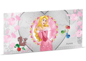 2018 5g DISNEY PRINCESS SERIES: AURORA FINE SILVER BANK NOTE