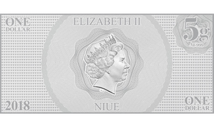 2018 5g DISNEY PRINCESS SERIES: AURORA FINE SILVER BANK NOTE