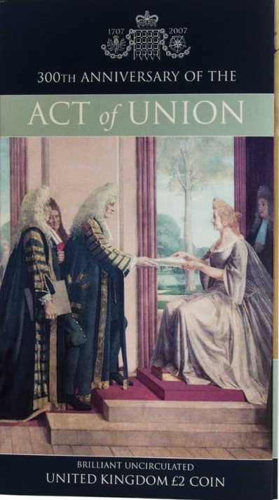 2007 £2 UNITED KINGDOM: ACT OF UNION (BU)