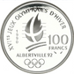 1990 (100 FRANC) ALBERTVILLE OLYMPICS SPEED SKATING SILVER COIN