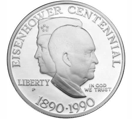 1990 UNITED STATES EISENHOWER CENTENNIAL SILVER DOLLAR