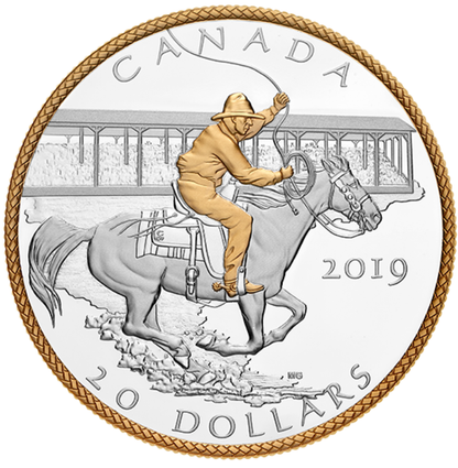 2019 1oz $20 CALGARY STAMPEDE: VICTORY STAMPEDE FINE SILVER COIN