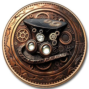 5oz STEAMPUNK VISION COPPER ROUND