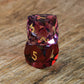 STRAWBERRY MULTIFACETED GLASS DICE SET