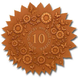 10oz SUNFLOWER COPPER ROUNDS