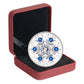 2008 1oz $20 CRYSTAL SWAROVSKI SAPPHIRE SNOWFLAKE FINE SILVER COIN