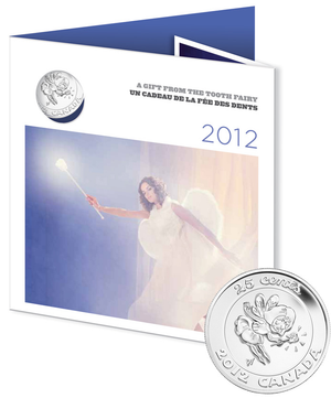2012 25 CENT TOOTH FAIRY COIN CARD