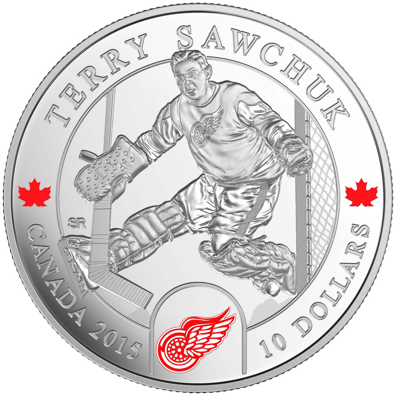 2015 1/2oz $10 ORIGINAL SIX™ GOALIES - TERRY SAWCHUK FINE SILVER COIN