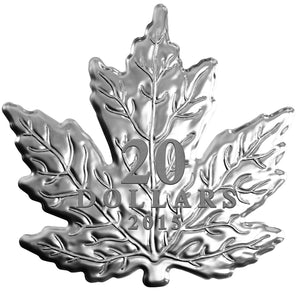 2015 1oz $20 THE CANADIAN MAPLE LEAF FINE SILVER COIN