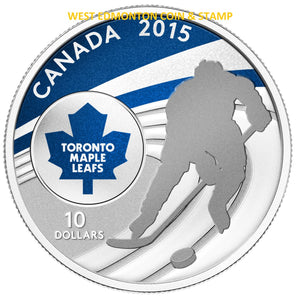 2015 1/2oz $10 TORONTO MAPLE LEAFS TM FINE SILVER COIN