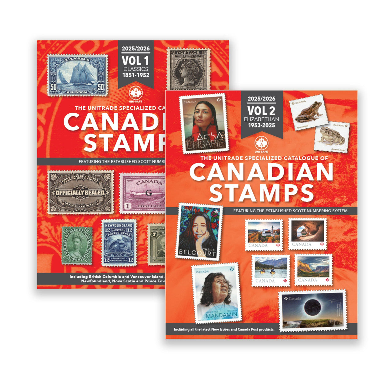 2025/2026 VOL 1 & 2 CLASSICS (1851-2025) "THE UNITRADE SPECIALIZED CATALOGUE OF CANADIAN STAMPS"