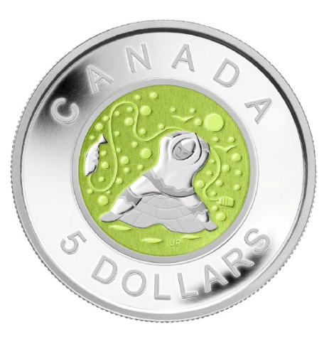 2013 1/4oz $5 CONTEMPORARY ABORIGINAL ART: FATHER ICE FISHING - FINE SILVER COIN