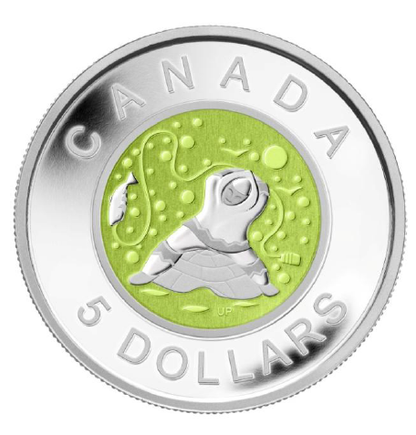 2013 1/4oz $5 CONTEMPORARY ABORIGINAL ART: FATHER ICE FISHING - FINE SILVER COIN
