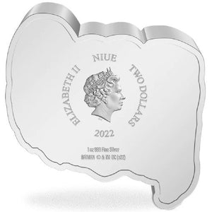 2022 1oz $2 DC FACES OF GOTHAM - HARLEY QUINN FINE SILVER COLLECTIBLE COIN