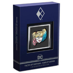2022 1oz $2 DC FACES OF GOTHAM - HARLEY QUINN FINE SILVER COLLECTIBLE COIN