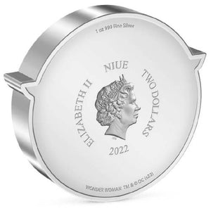 2022 1oz $2 DC WONDER WOMAN FINE SILVER COIN (LIMITED EDITION)