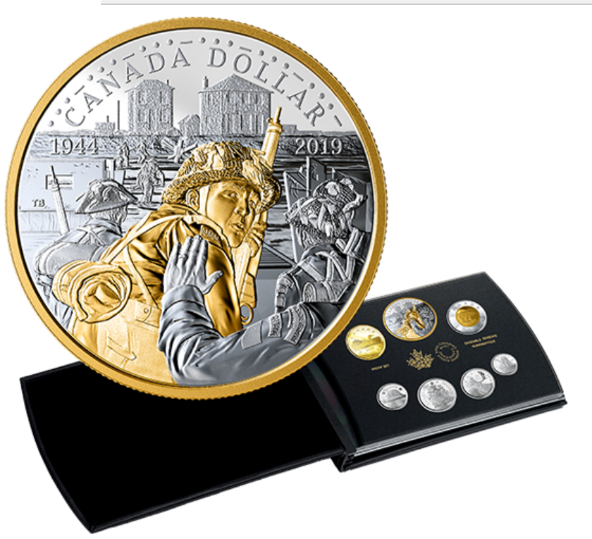 2019 75TH ANNIVERSARY OF D-DAY FINE SILVER 7-COIN PROOF SET