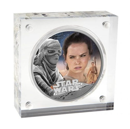 2016 1oz $2 STAR WARS: THE FORCE AWAKENS REY FINE SILVER COIN