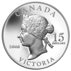 SALE - 2008 $15 STERLING SILVER VIGNETTES OF ROYALTY HIGH RELIEF SERIES - QUEEN VICTORIA (1ST COIN IN SERIES)