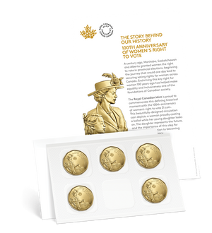 2016 100TH ANNIVERSARY OF WOMEN'S RIGHT TO VOTE COIN 5-PACK