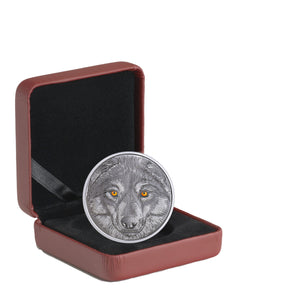 2017 $15 IN THE EYES OF THE WOLF FINE SILVER COIN