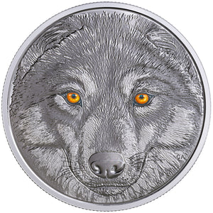 2017 $15 IN THE EYES OF THE WOLF FINE SILVER COIN