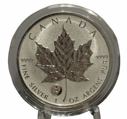 E-TRANSFER ONLY - 2016 1oz $5 SILVER MAPLE LEAF PRIVY MARK: YIN YANG COIN