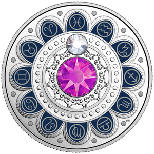 2017 1/4oz $3 ZODIAC SERIES: PISCES FINE SILVER COIN