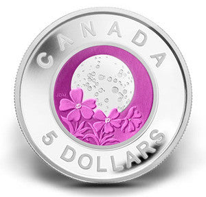 2012 1/4oz $5 STERLING SILVER AND NIOBIUM COIN - FULL PINK MOON (APRIL)