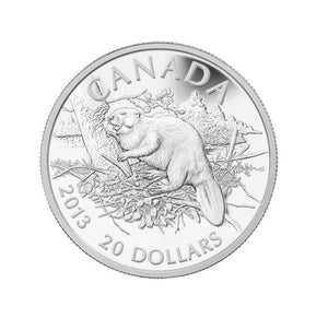 SALE - 2013 1oz $20 THE BEAVER FINE SILVER COIN