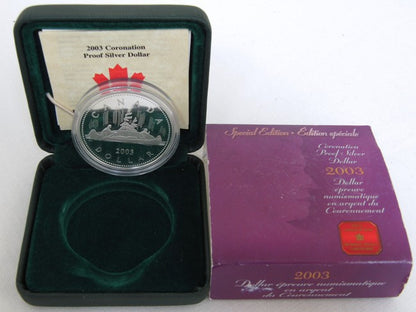 2003 PROOF COMMEMORATIVE SILVER DOLLAR - SPECIAL EDITION - QUEEN'S CORONATION