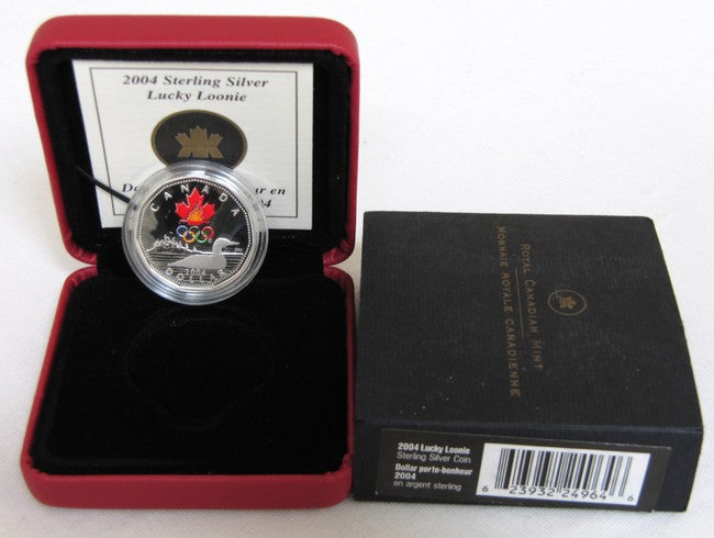 2004 STERLING SILVER OLYMPIC LUCKY LOONIE