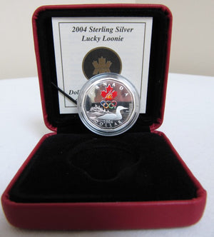 2004 STERLING SILVER OLYMPIC LUCKY LOONIE (NO BLACK SLEEVE)